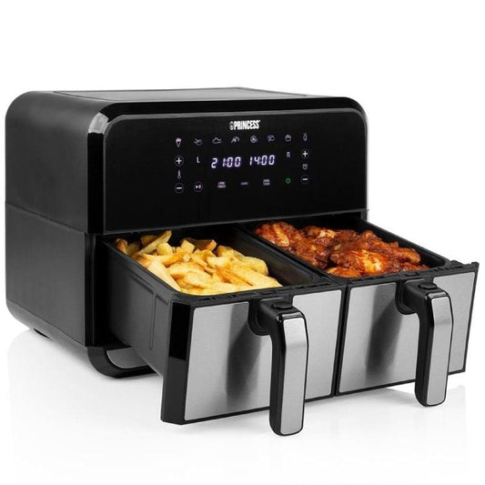 Freidora por Aire Airfryer / Sin Aceite Princess Double Basket Airfryer 182074/ 2400W/ Capacidad 8L