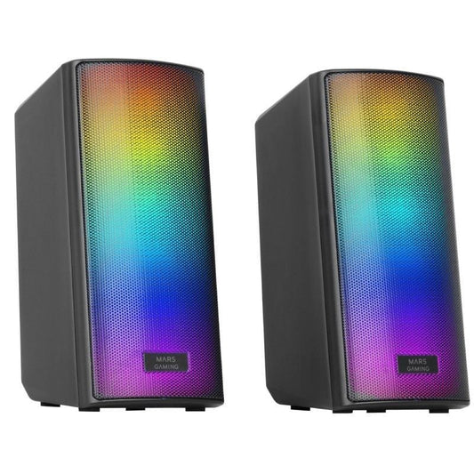 Altavoces con Bluetooth Mars Gaming MSRGB2/ 15W/ 2.0/ Negros