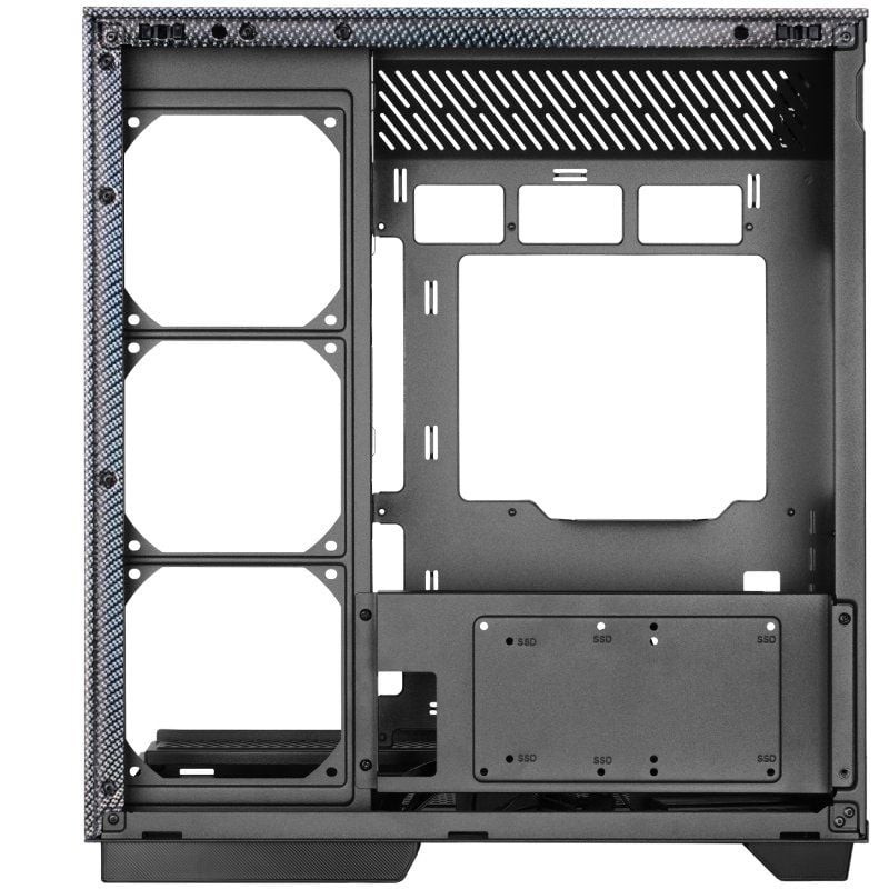 Caja Gaming Torre Mars Gaming MC-3GFPRO/ Cristal Cromado