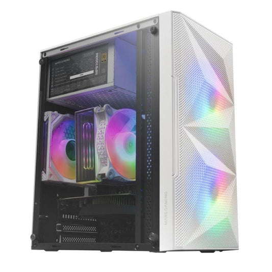 Caja Gaming Minitorre Mars Gaming MC-ME/ Blanca