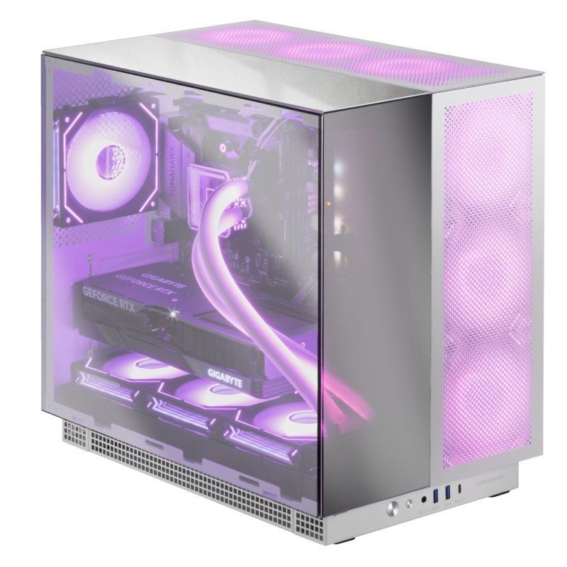 Caja Gaming Torre Mars Gaming MC-NOVA3/ Blanca y Plateada