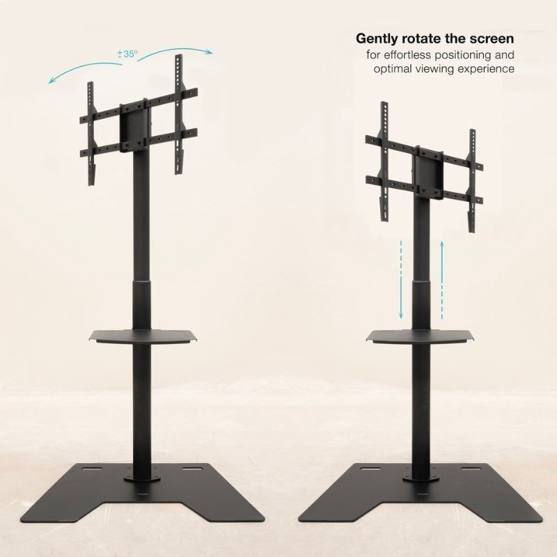 Soporte de Suelo Rotatorio/Ajustable TooQ FS2284M-B para TV de 37-70"/ hasta 70kg