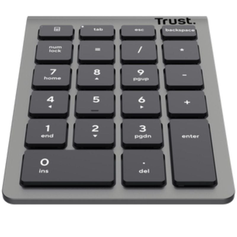 Teclado Numérico Inalámbrico Trust Xalas Wireless/ Plata