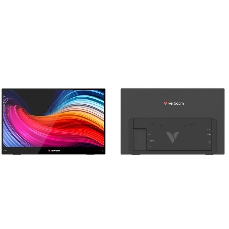 Monitor Portátil Táctil Verbatim Touch Light 14"/ Full HD/ Multimedia/ Negro